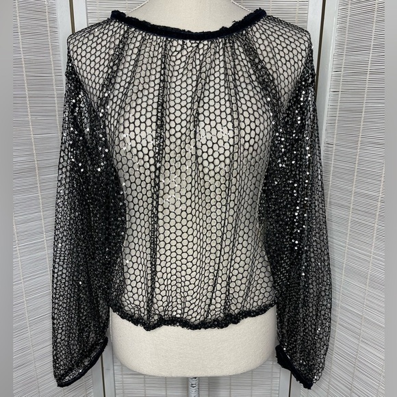Free People Tops - Free People Sparks Fly Top Black Size M New with Tags